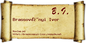Brassoványi Ivor névjegykártya